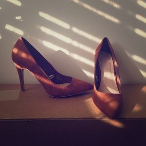 Primark Atmosphere Suede Camel Pointy Toe Pumps